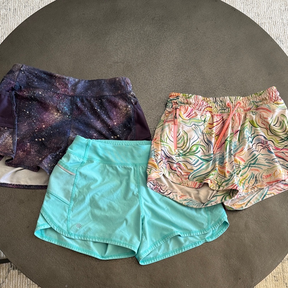 Athleta Kids Multicolor Shorts Trio